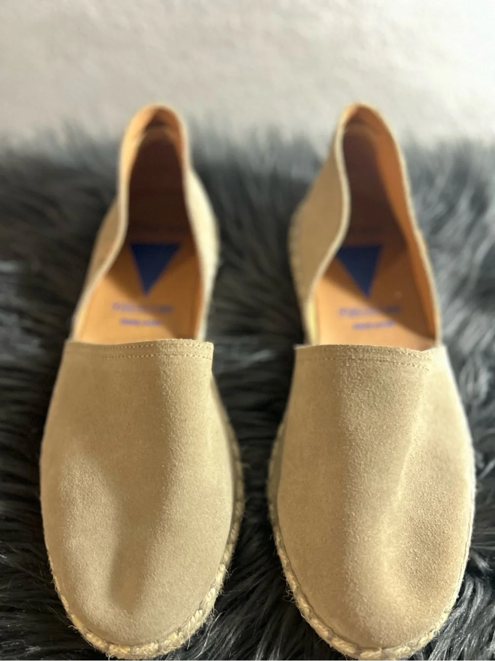 VERBENAS Carmen Taupe Women’s Beige Espadrille Flats Size EU42